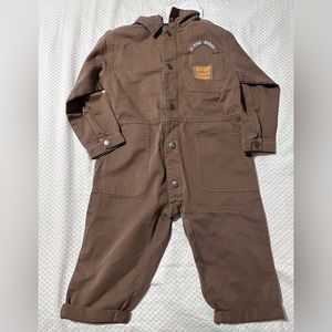 Zara brand new coverall/jumpsuit. Size 3-4. Colour brown